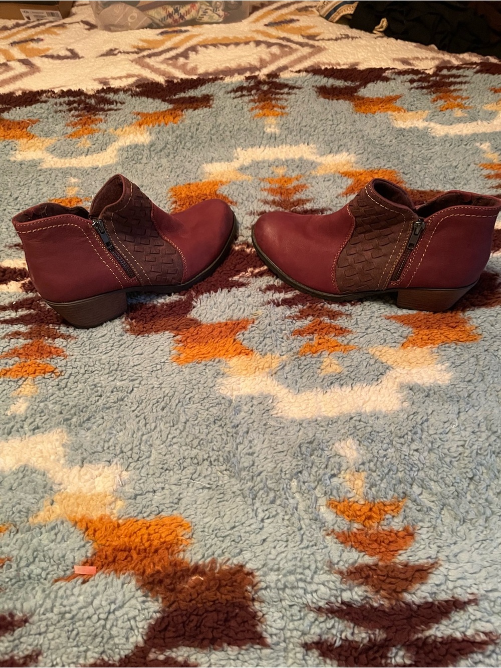 Earth Origins Alexis Leather Ankle Booties – Merlot – Women’s 9 – NWOT - Picture 6 of 9